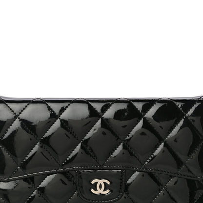 Chanel Patent Quilted Large Flap Wallet Black 11 of 16