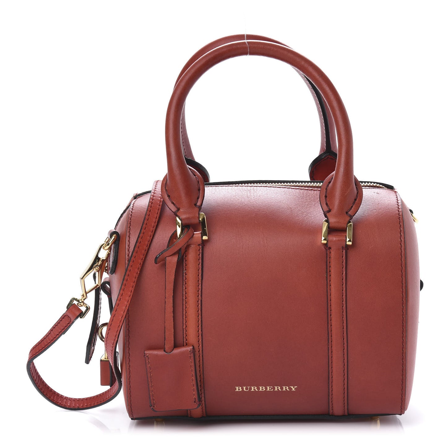 Soft Calfskin Small Alchester Bowling Bag Military Red