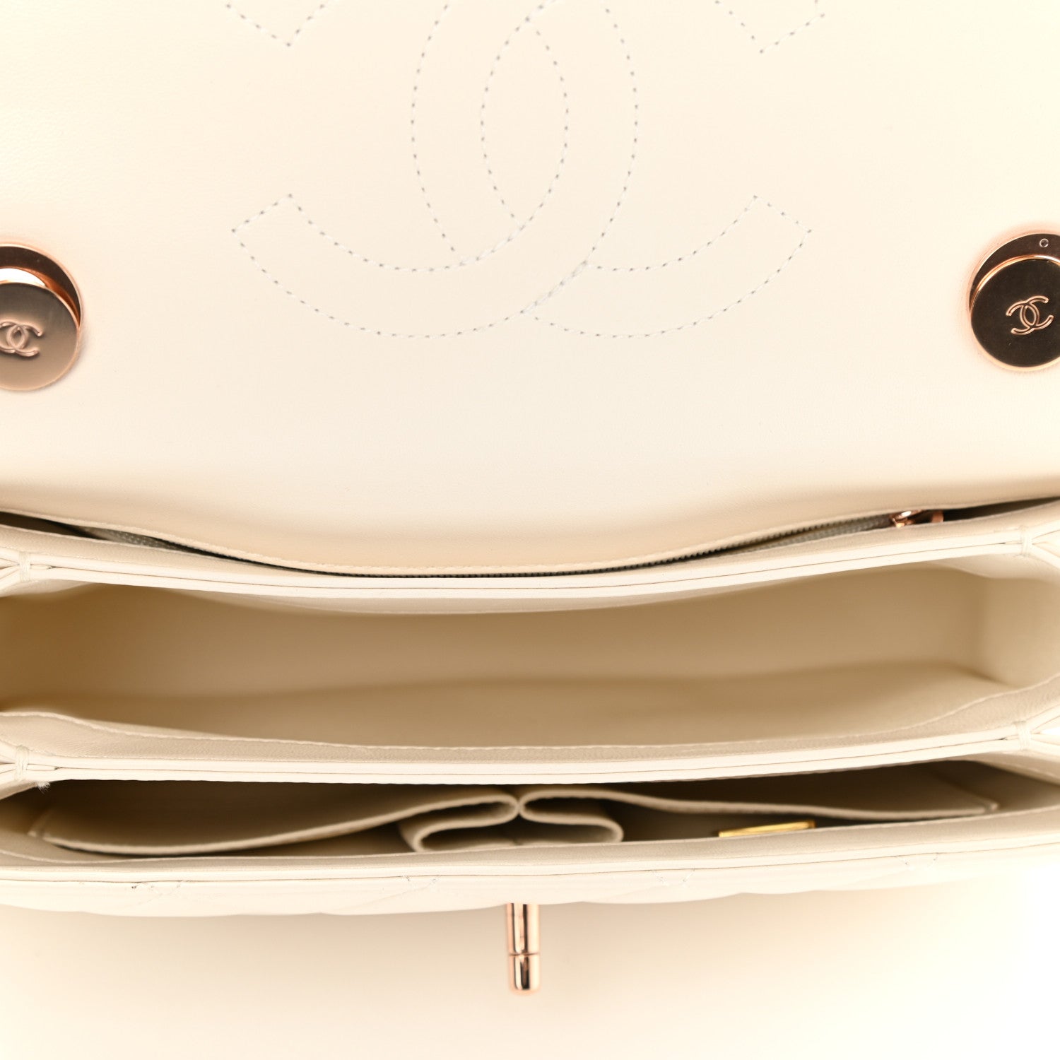 Chanel Lambskin Quilted Small Trendy CC Dual Handle Flap Bag White 5 of 10