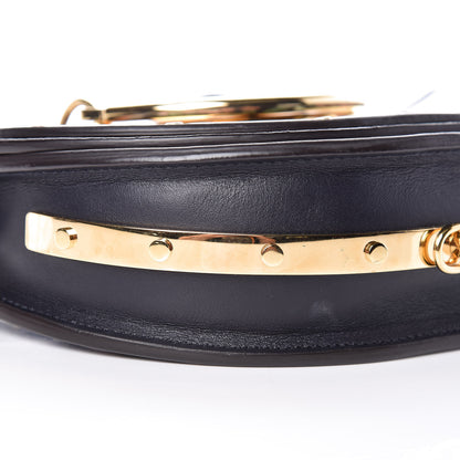 Chloe Calfskin Floral Print Small Nile Bracelet Minaudiere Bag Full Blue 6 of 12
