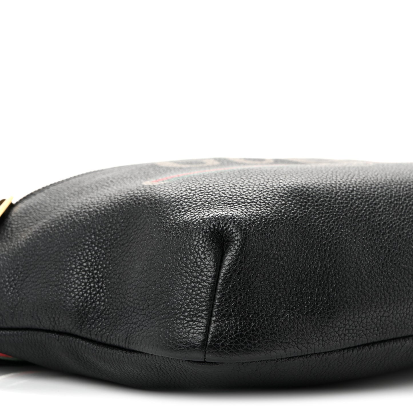 Grained Calfskin Logo Belt Bag Black