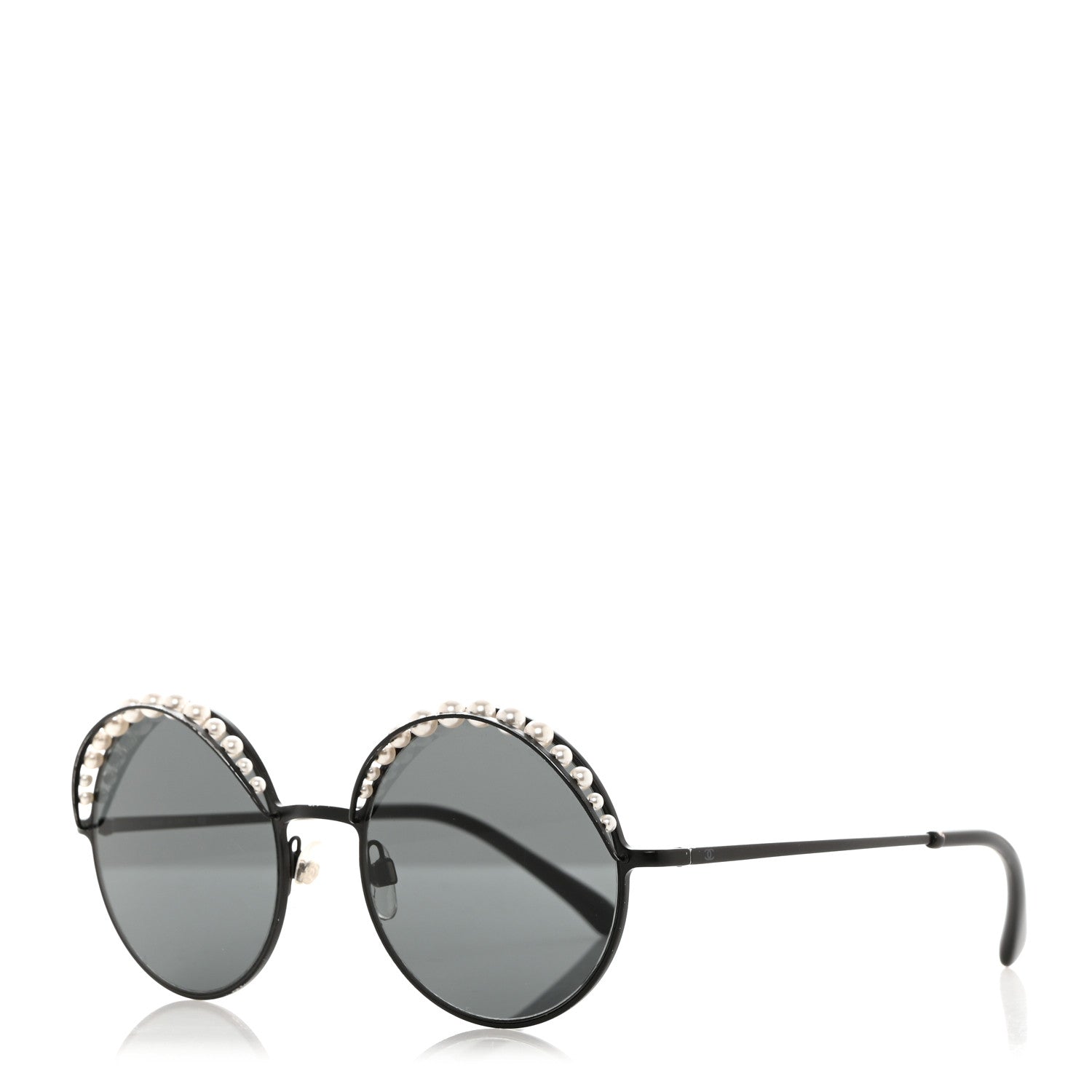 Chanel Pearl Round Sunglasses 4234-H Black 1 of 9