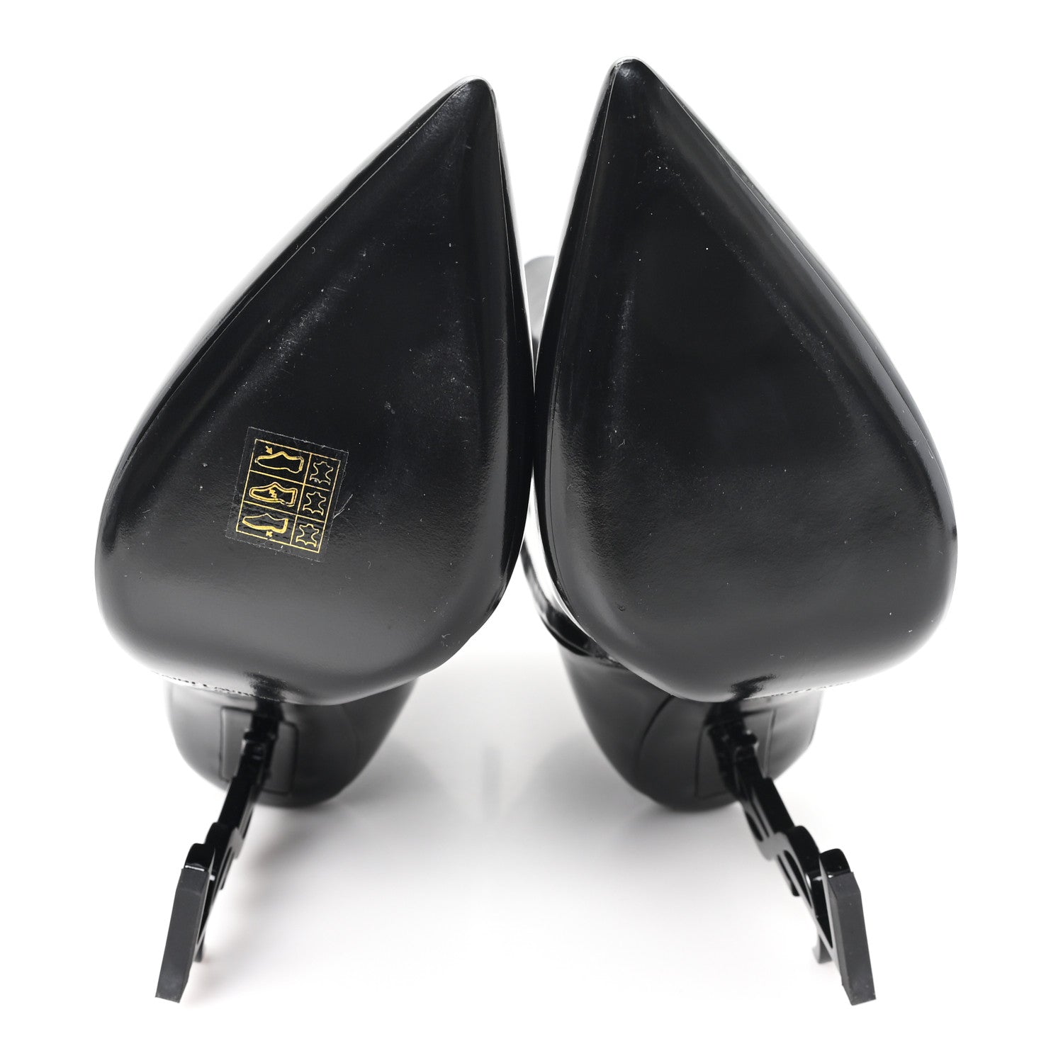 Saint Laurent Glazed Calfskin Opyum Ankle Boots 40 Black 6 of 9