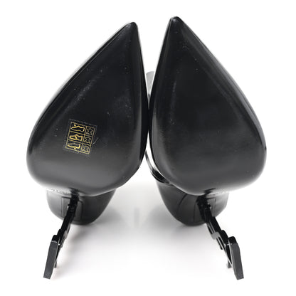 Saint Laurent Glazed Calfskin Opyum Ankle Boots 40 Black 6 of 9