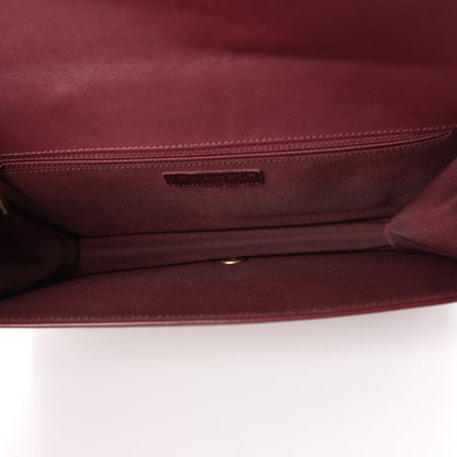 Chanel Calfskin Quilted Large Flap Bag Burgundy 7 of 10