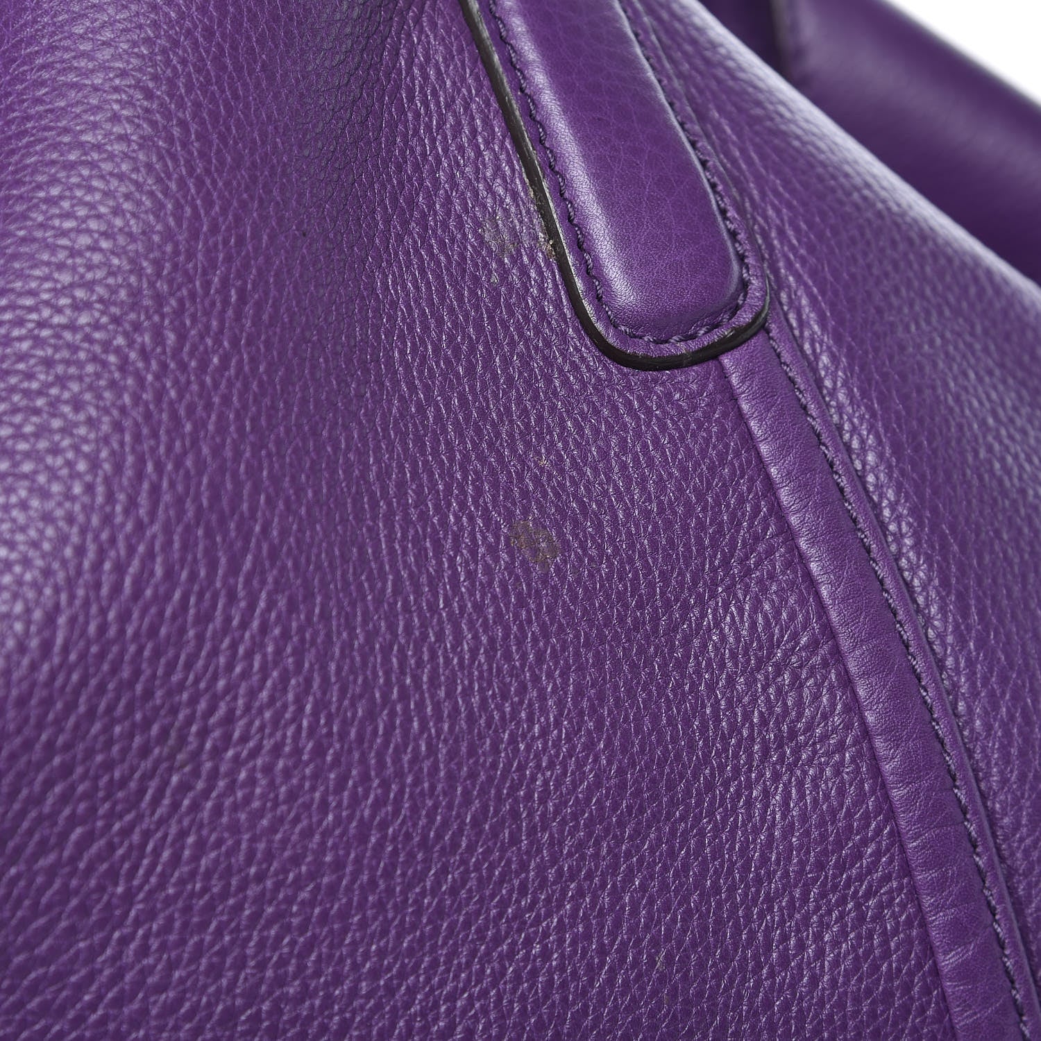 Gucci Pebbled Calfskin Large Soho Shoulder Bag Shine Purple 13 of 16
