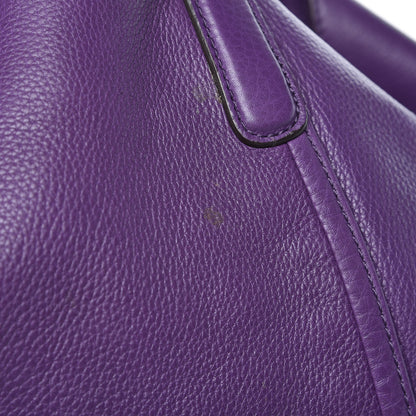Gucci Pebbled Calfskin Large Soho Shoulder Bag Shine Purple 13 of 16