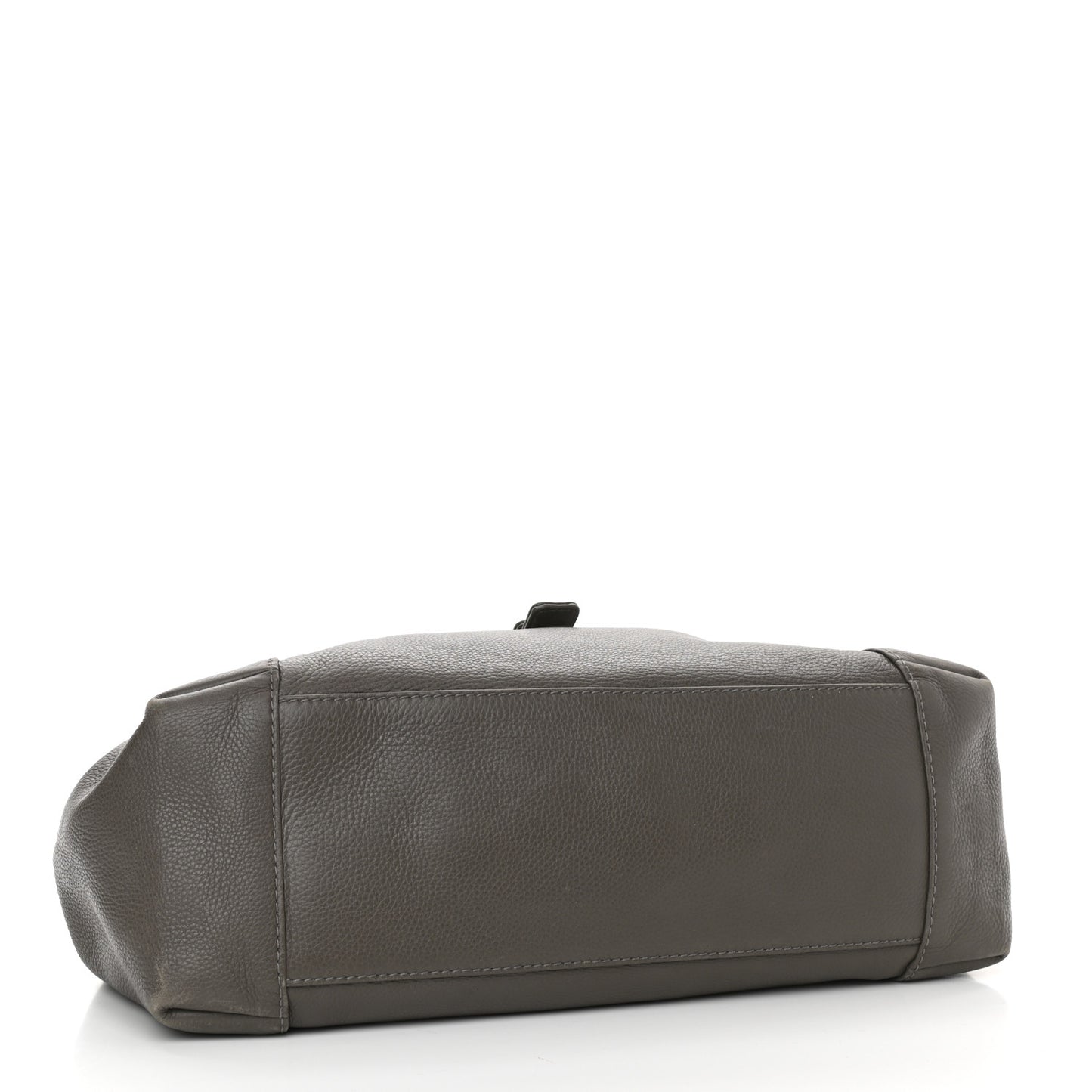 Pebbled Calfskin Medium Greenwich Shoulder Bag Grey