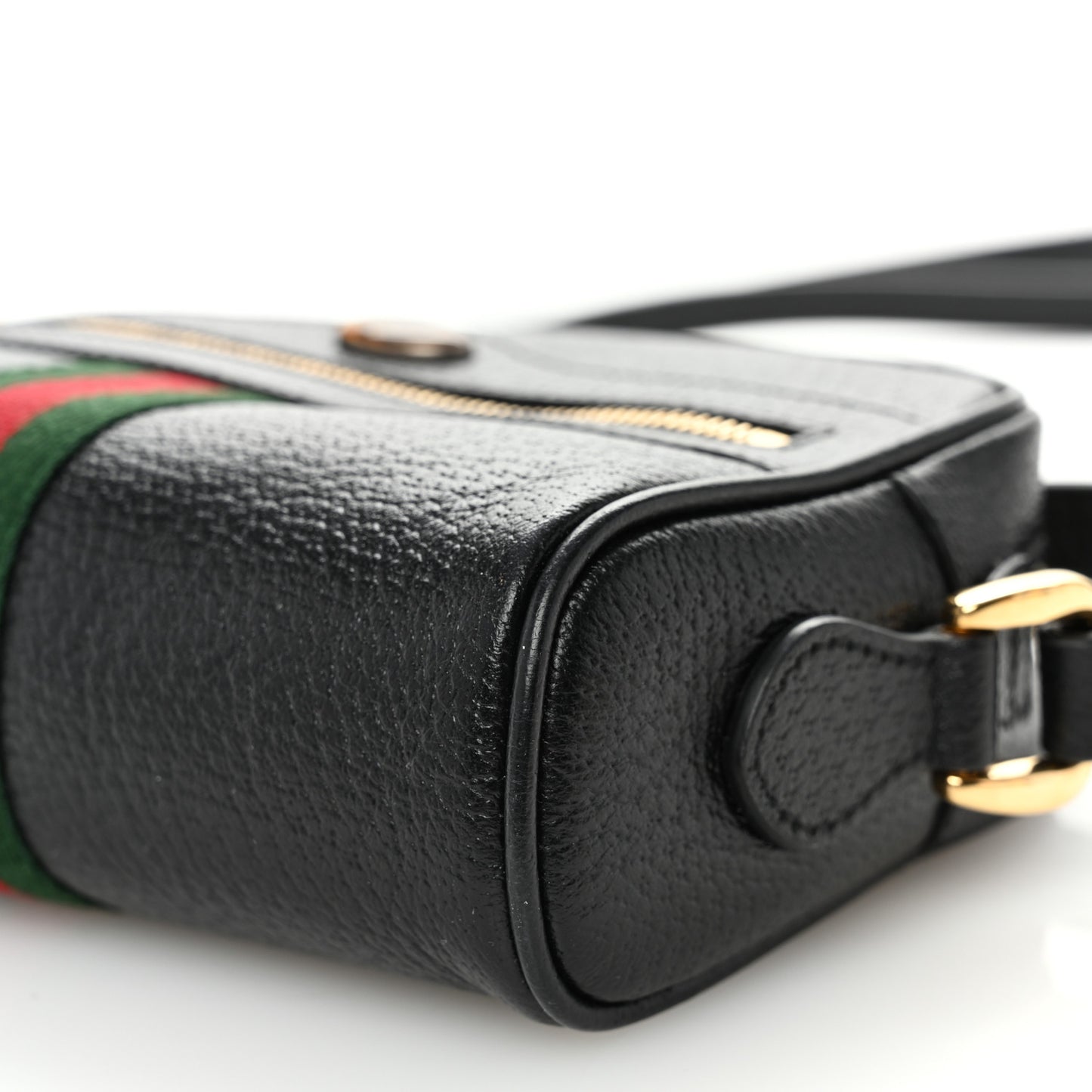 Calfskin Web Mini Ophidia Shoulder Bag Black