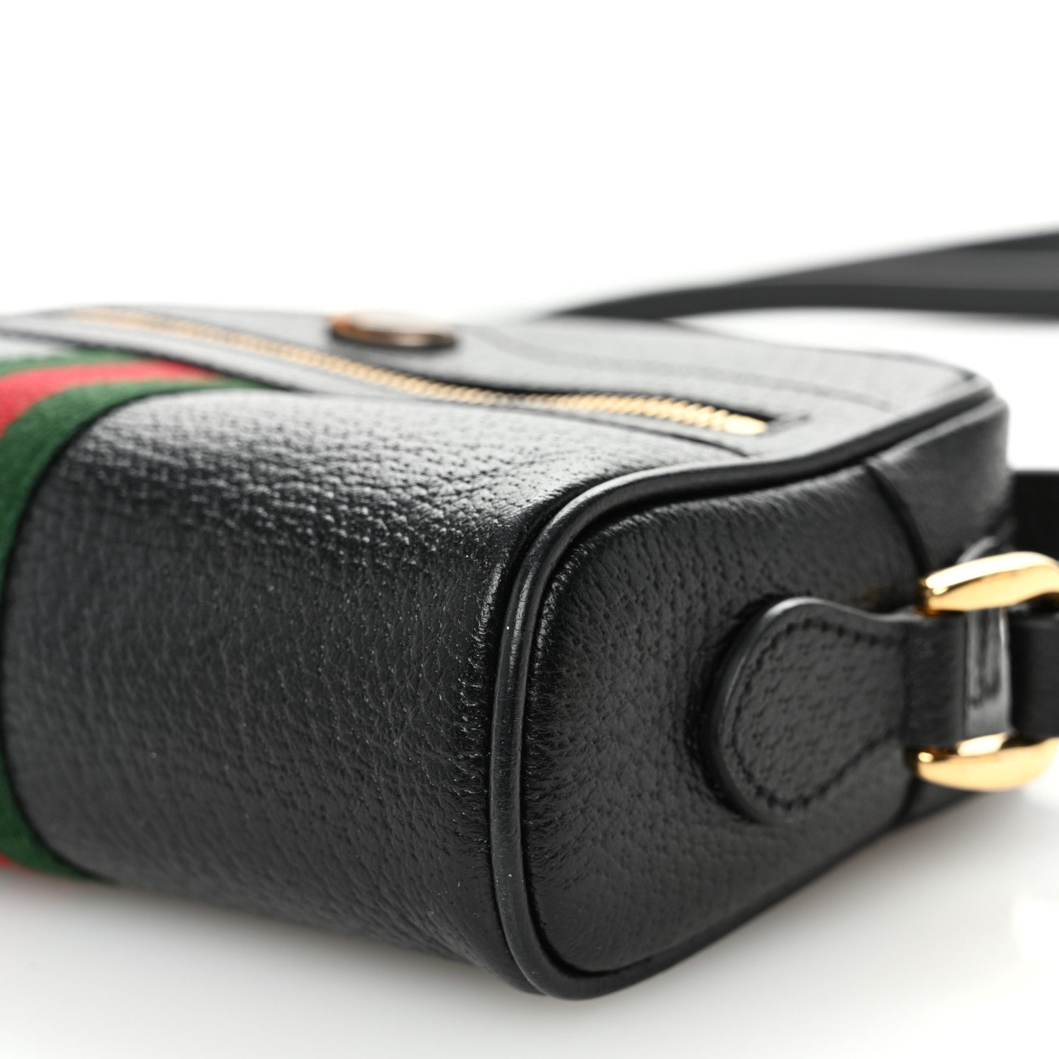 Gucci Calfskin Web Mini Ophidia Shoulder Bag Black 10 of 10