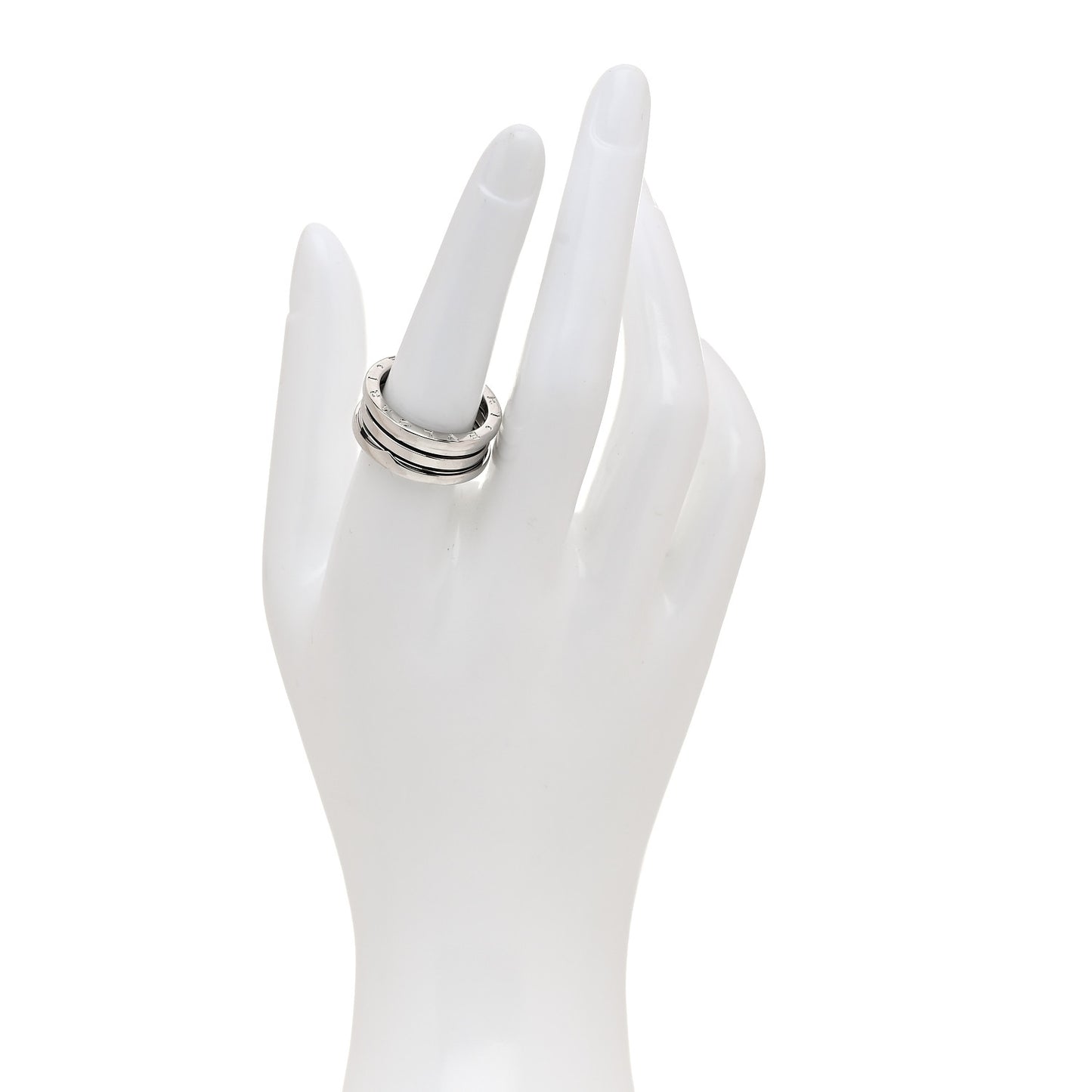 18K White Gold B.Zero1 Three-Band Ring 56 7.5