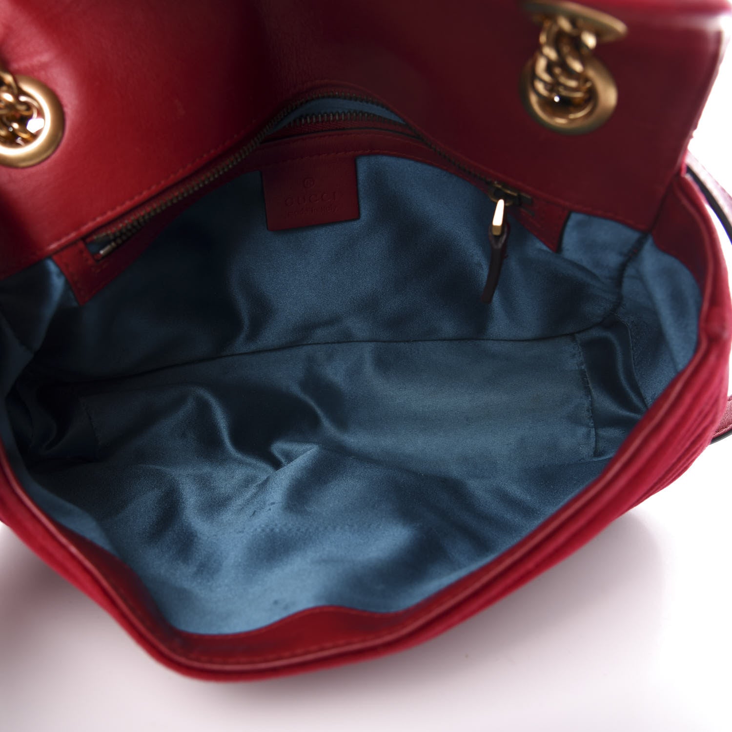 Gucci Velvet Matelasse Small GG Marmont Shoulder Bag Fuchsia Violet Cyclamen 5 of 18