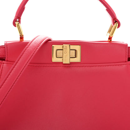 Fendi Nappa Stacked Bar Mini Peekaboo Iconic Satchel Lampone 9 of 15
