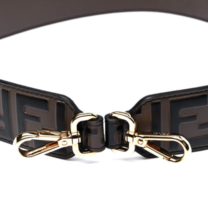 Fendi Vitello Century Bi-Color FF 1974 Embossed Strap You Maya Black 5 of 5