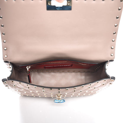 Valentino Garavani Lambskin Medium Rockstud Spike Shoulder Bag Poudre 5 of 8