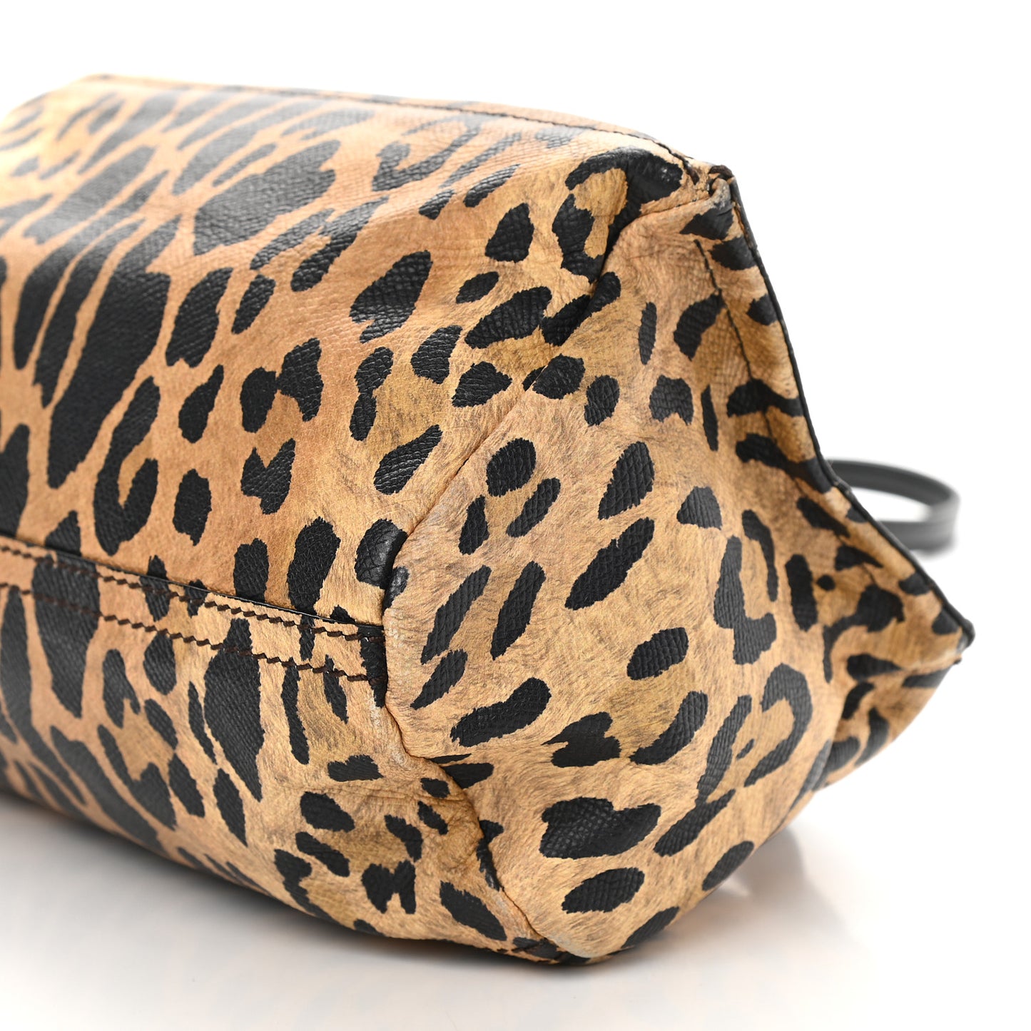 Calfskin Leopard Print Mini Pandora Multicolor