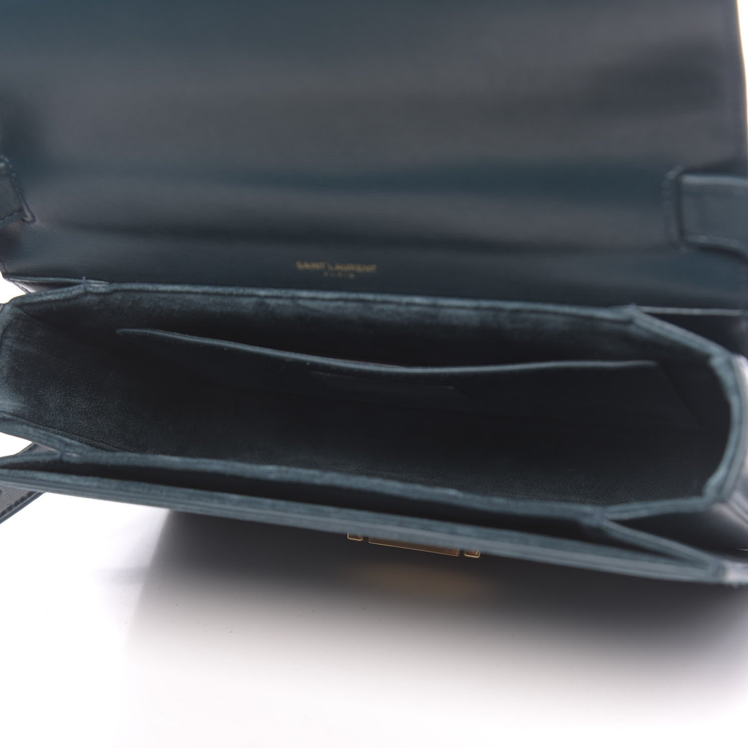 Saint Laurent Smooth Calfskin Suede Medium Bellechasse Dark Green 5 of 10