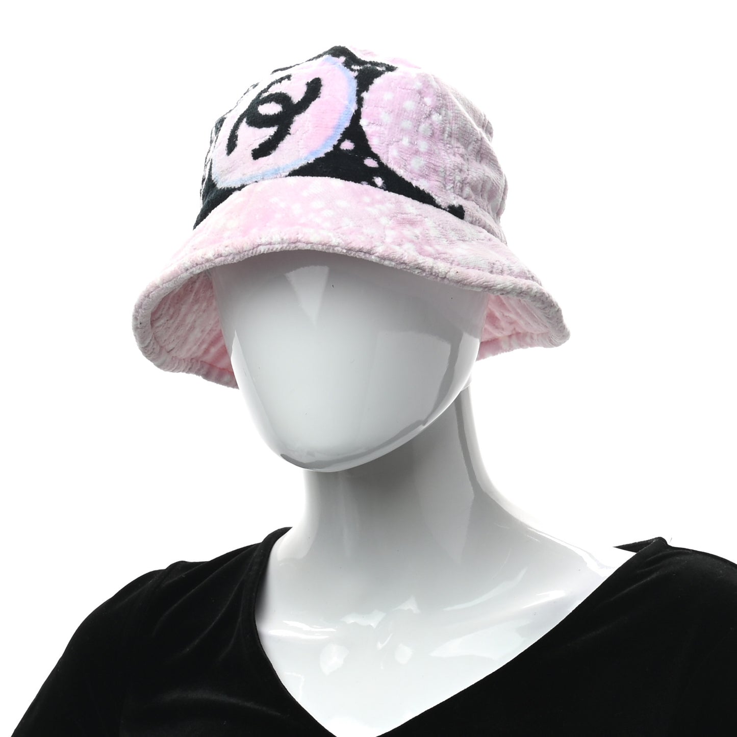 Terry Cloth CC Bucket Hat S Pink Black