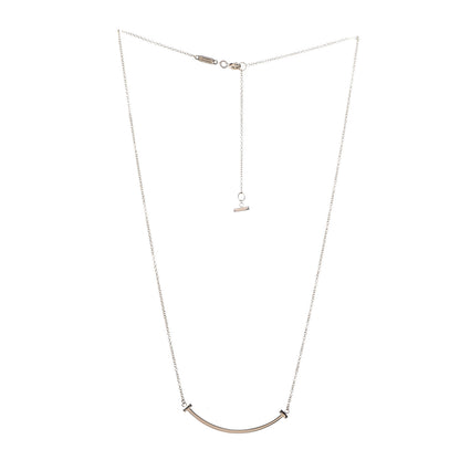 Tiffany 18K Yellow Gold Small T Smile Pendant Necklace 3 of 5