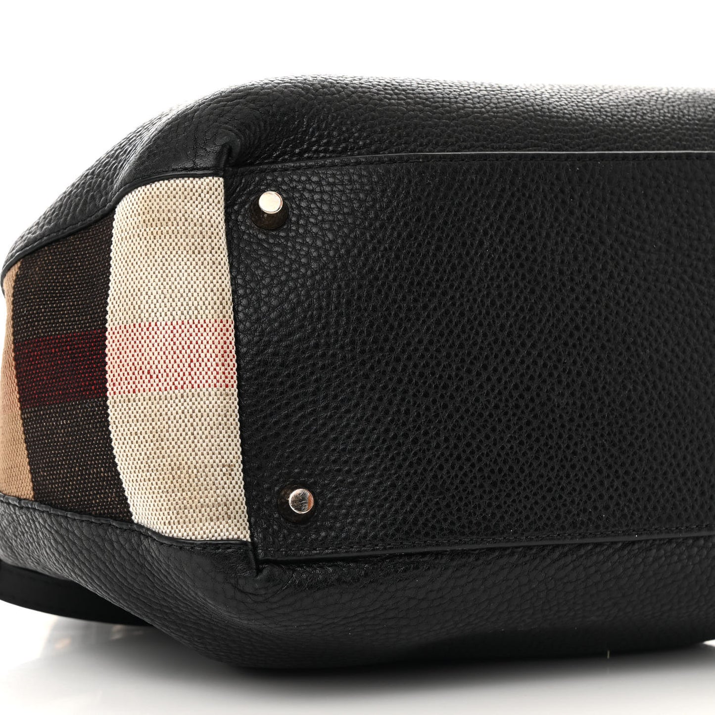 Grainy Calfskin House Check Small Maidstone Black