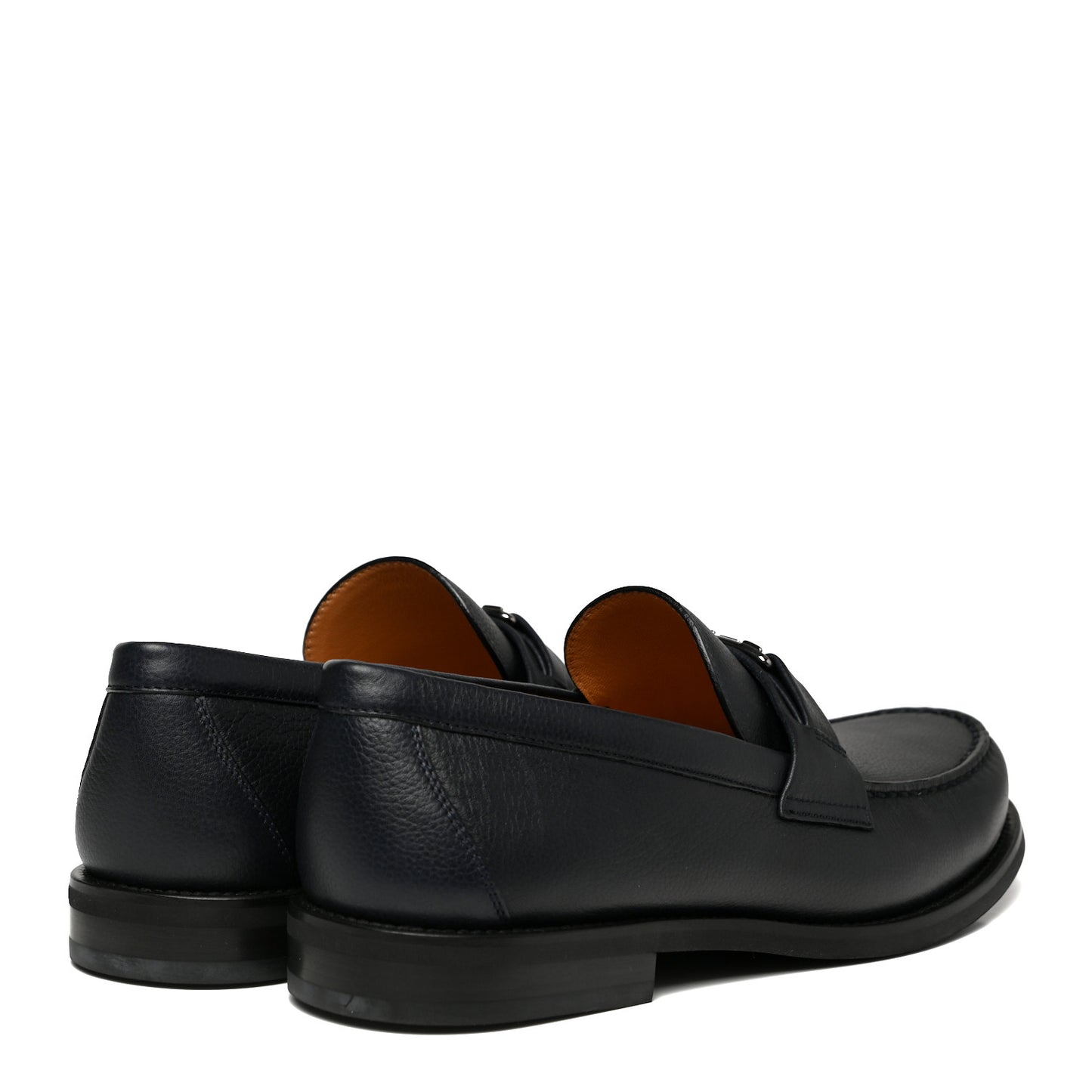 Calfskin Mens Loafers 8 Black