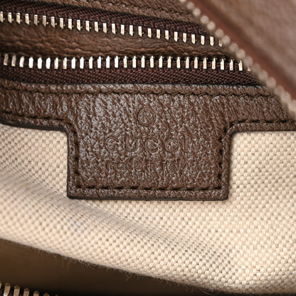 Gucci GG Supreme Monogram Textured Calfskin Web Large Attache Shoulder Bag Beige Ebony New Acero 6 of 10