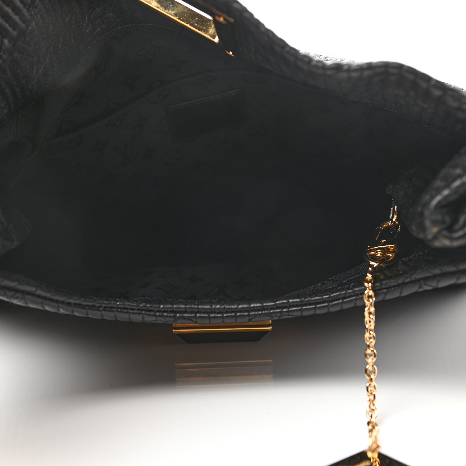 Louis Vuitton Calfskin Quilted Monogram Altair Clutch Black 5 of 6