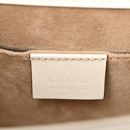 Gucci Calfskin Mini Sylvie Top Handle Bag White 6 of 10