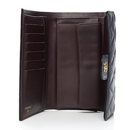 Chanel Caviar Quilted Large Flap Wallet Black 4 of 10
