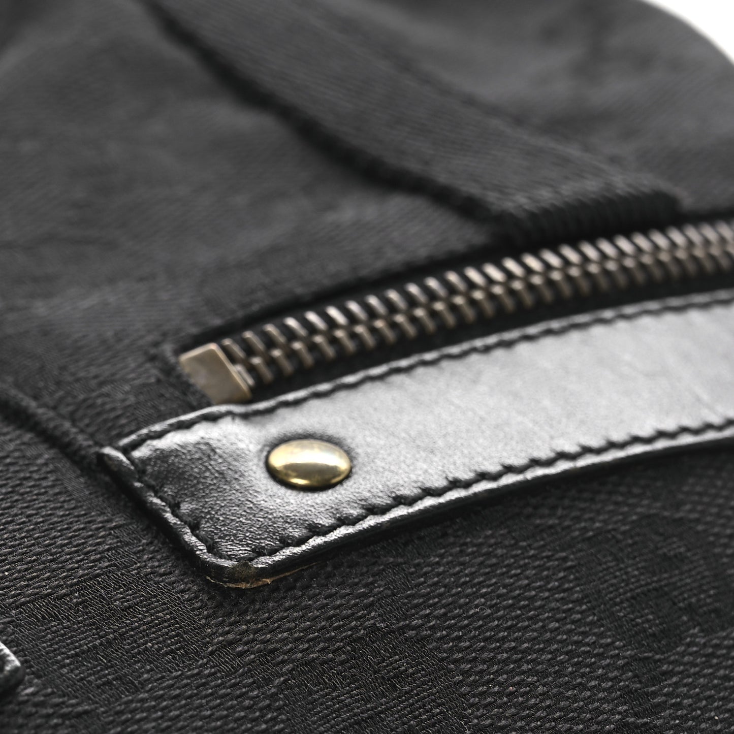 Monogram Double Pocket Messenger Bag Black