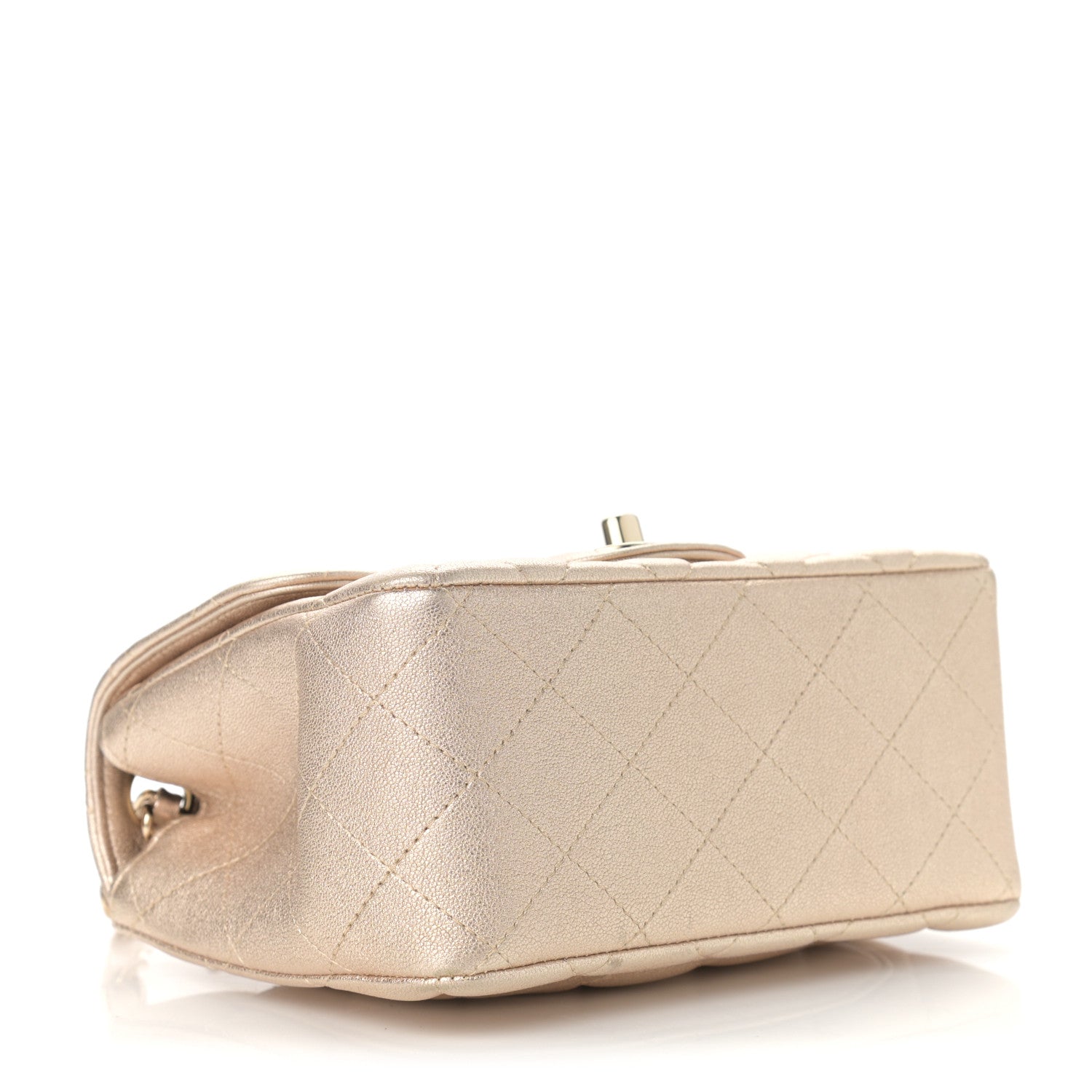 Chanel Metallic Lambskin Quilted Mini Square Flap Gold 3 of 8