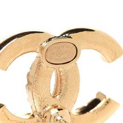 Chanel Enamel Quilted CC Earrings Black Gold 4 of 5