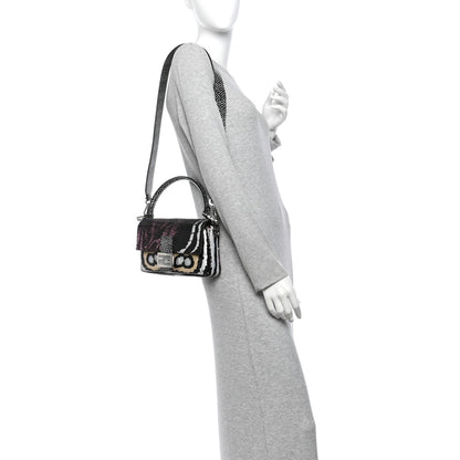 Fendi Night Butterfly Sequin Baguette Black Multicolor 2 of 9