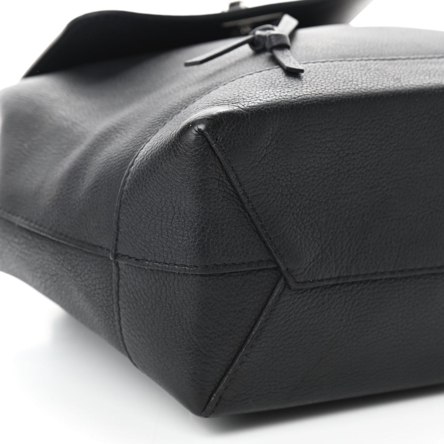 Calfskin Lockme Backpack Black