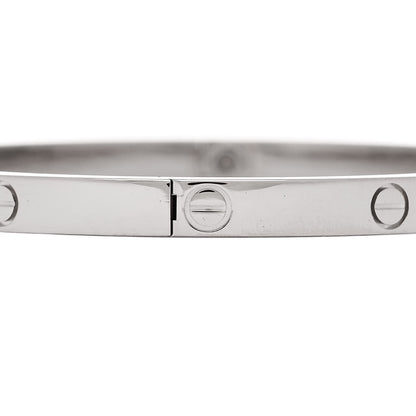 Cartier 18K White Gold Small LOVE Bracelet 15 5 of 8