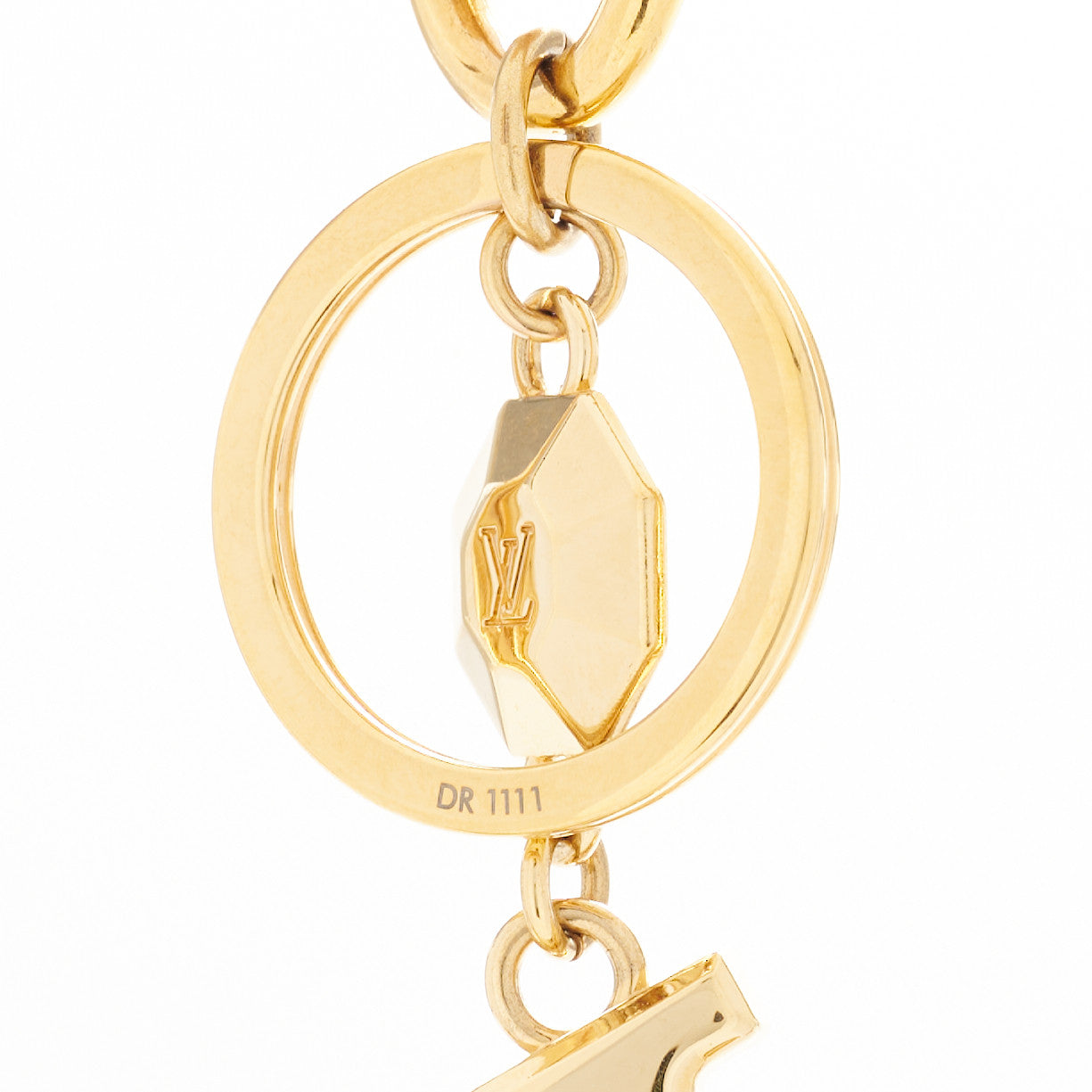 LV Facettes Bag Charm Key Holder Gold