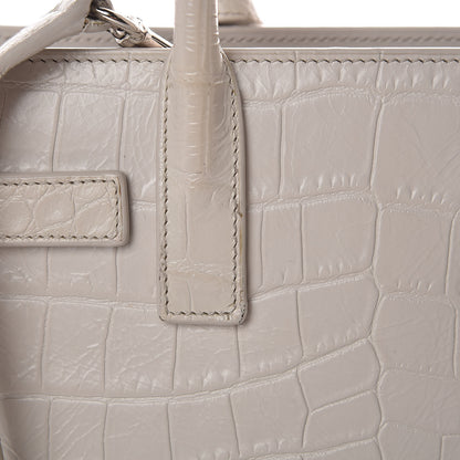 Saint Laurent Croc Calfskin Embossed Nano Sac De Jour Cream Souffle 11 of 15
