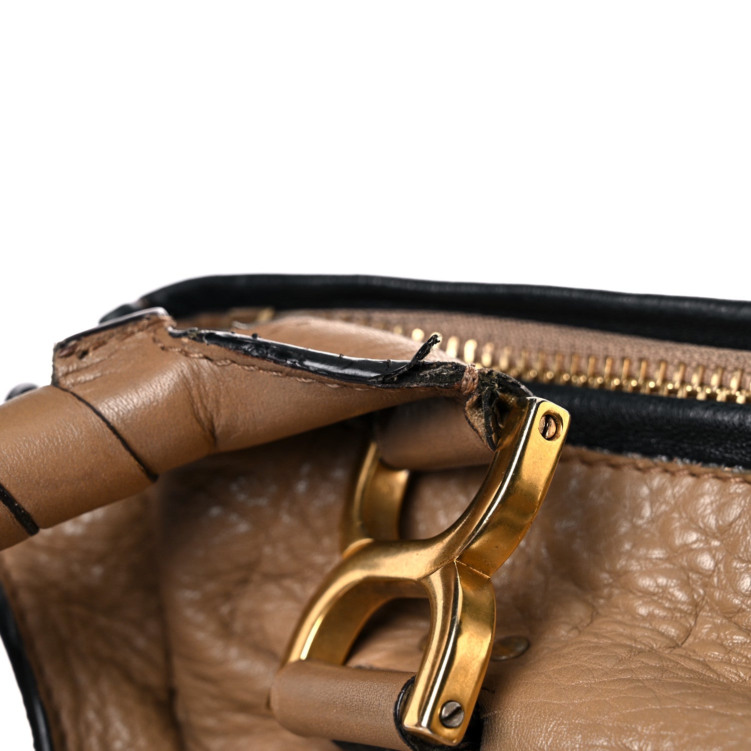 Chloe Calfskin Braided Medium Marcie Satchel Nut 22 of 28