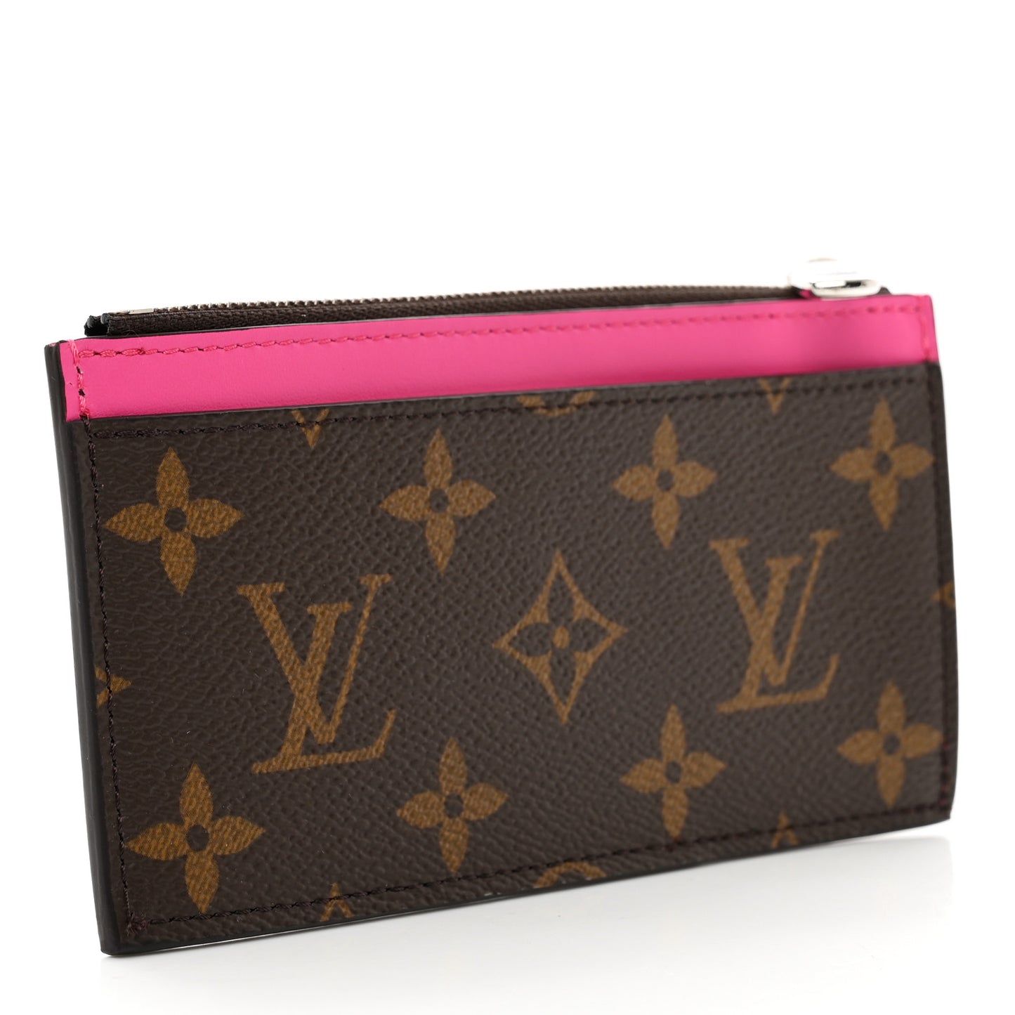 Monogram Calfskin Coin Card Holder Rose