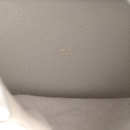 Hermes Taurillon Clemence Picotin 22 MM Gris Perle 5 of 10
