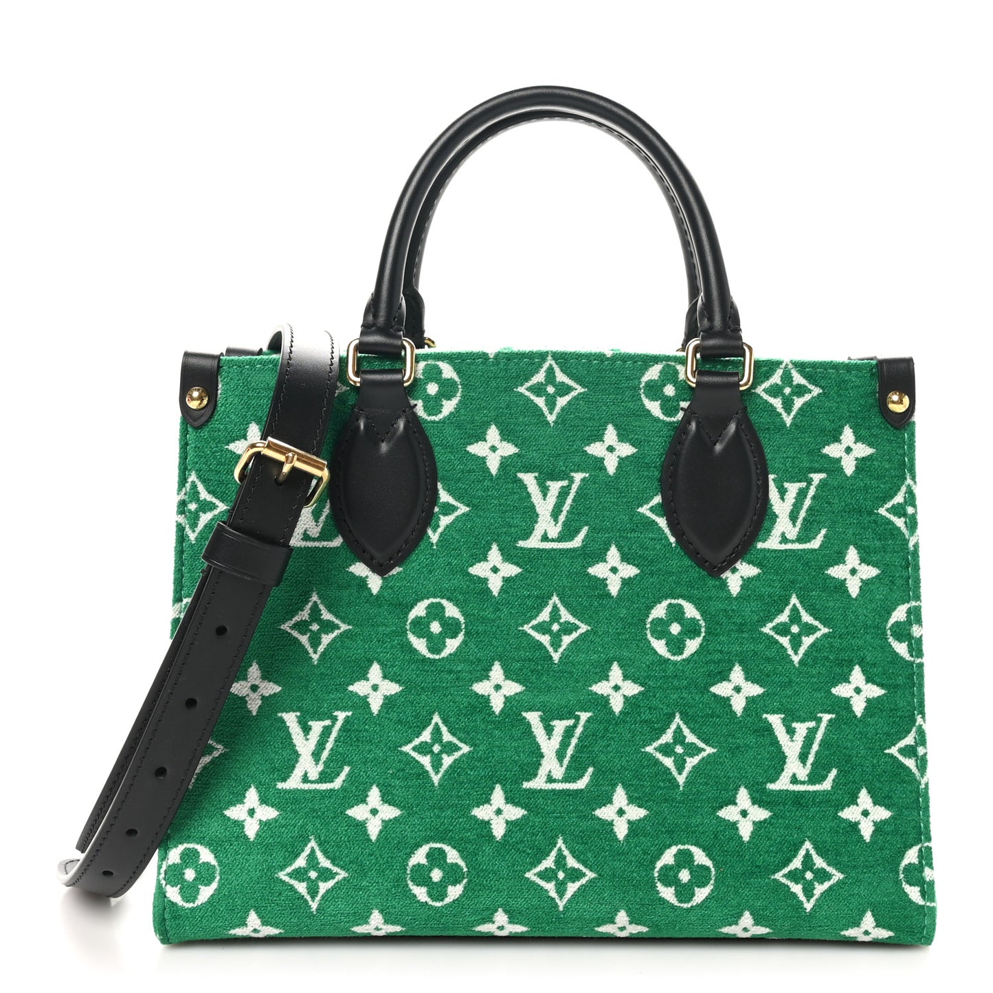 Jacquard Velvet Monogram Onthego PM Green
