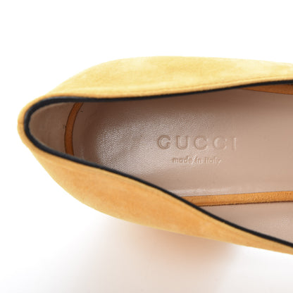Gucci Kid Scamosciato GG Marmont Fringe 50mm Loafer Pumps 38 Crystal Copper 7 of 10