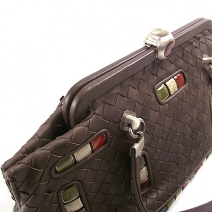 Bottega Veneta Leather Woven Enamel Tile Frame Bag 6 of 10