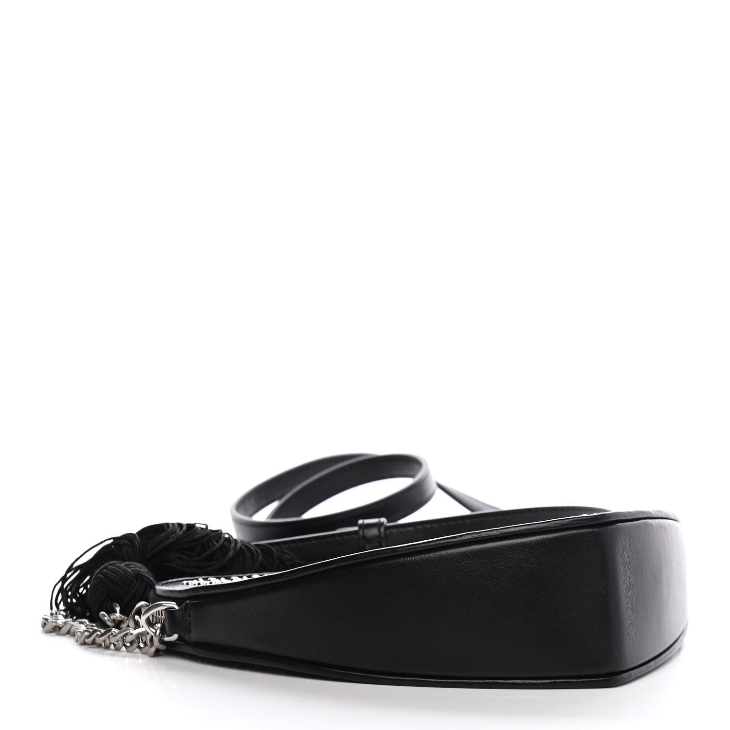 Saint Laurent Calfskin Studded Monogram Heart Shoulder Bag Black 4 of 9