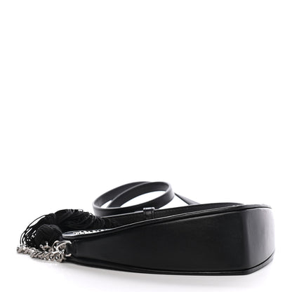 Saint Laurent Calfskin Studded Monogram Heart Shoulder Bag Black 4 of 9