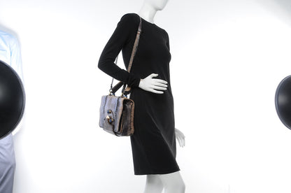 Fendi Python Secret Code Satchel Brown 3 of 10