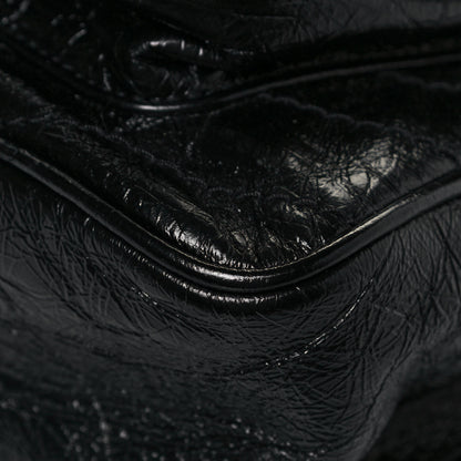 Saint Laurent Crinkled Calfskin Matelasse Monogram Medium Niki Chain Satchel Black 10 of 14
