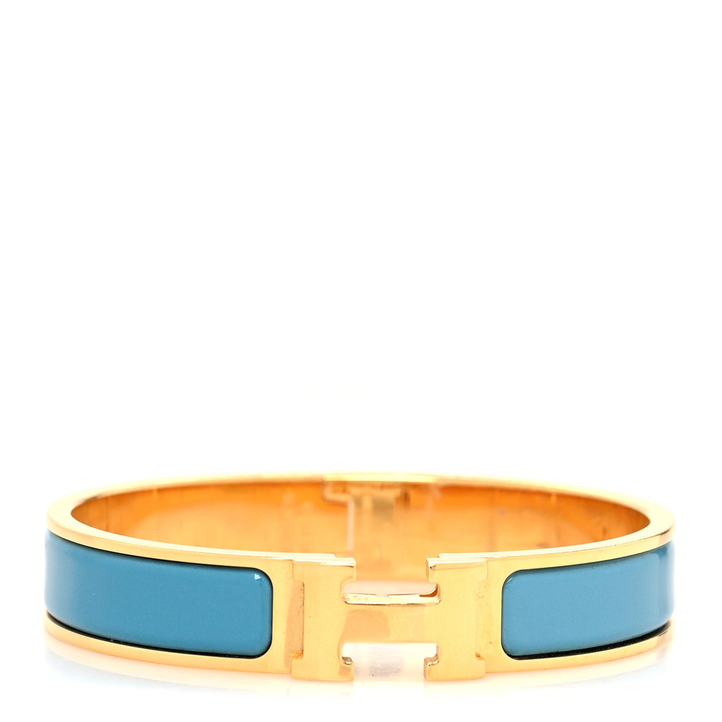 Enamel Narrow Clic Clac H Bracelet PM Bleu Azure