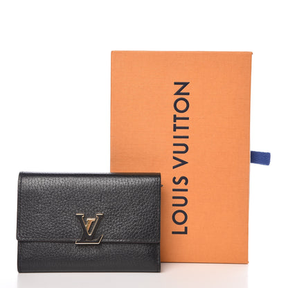 Louis Vuitton Taurillon Capucines Compact Wallet Black 16 of 16
