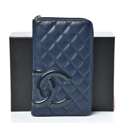Chanel Calfskin Cambon Zip Around Organizer Wallet Navy 17 of 17